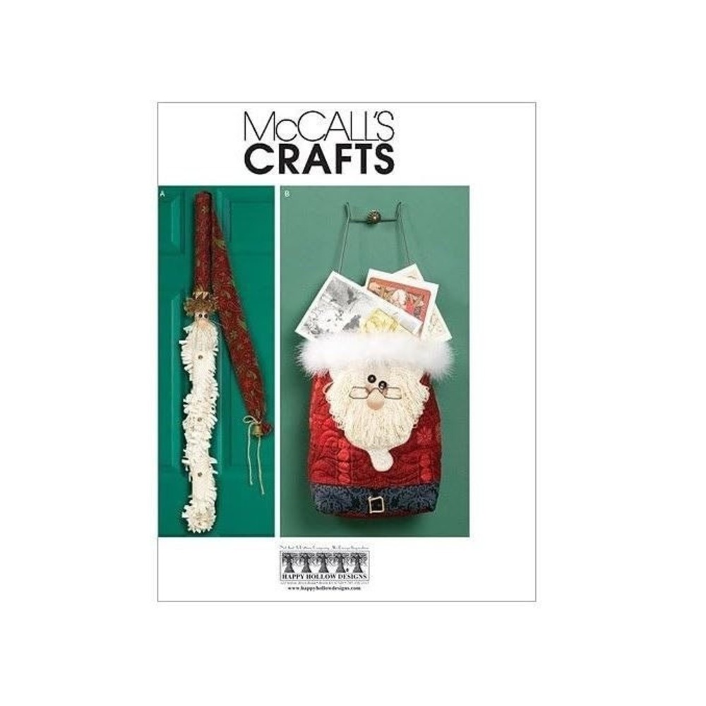 McCall's Sewing Pattern 6216 Unisex OS Red Santa Decorations Uncut Holiday DIY